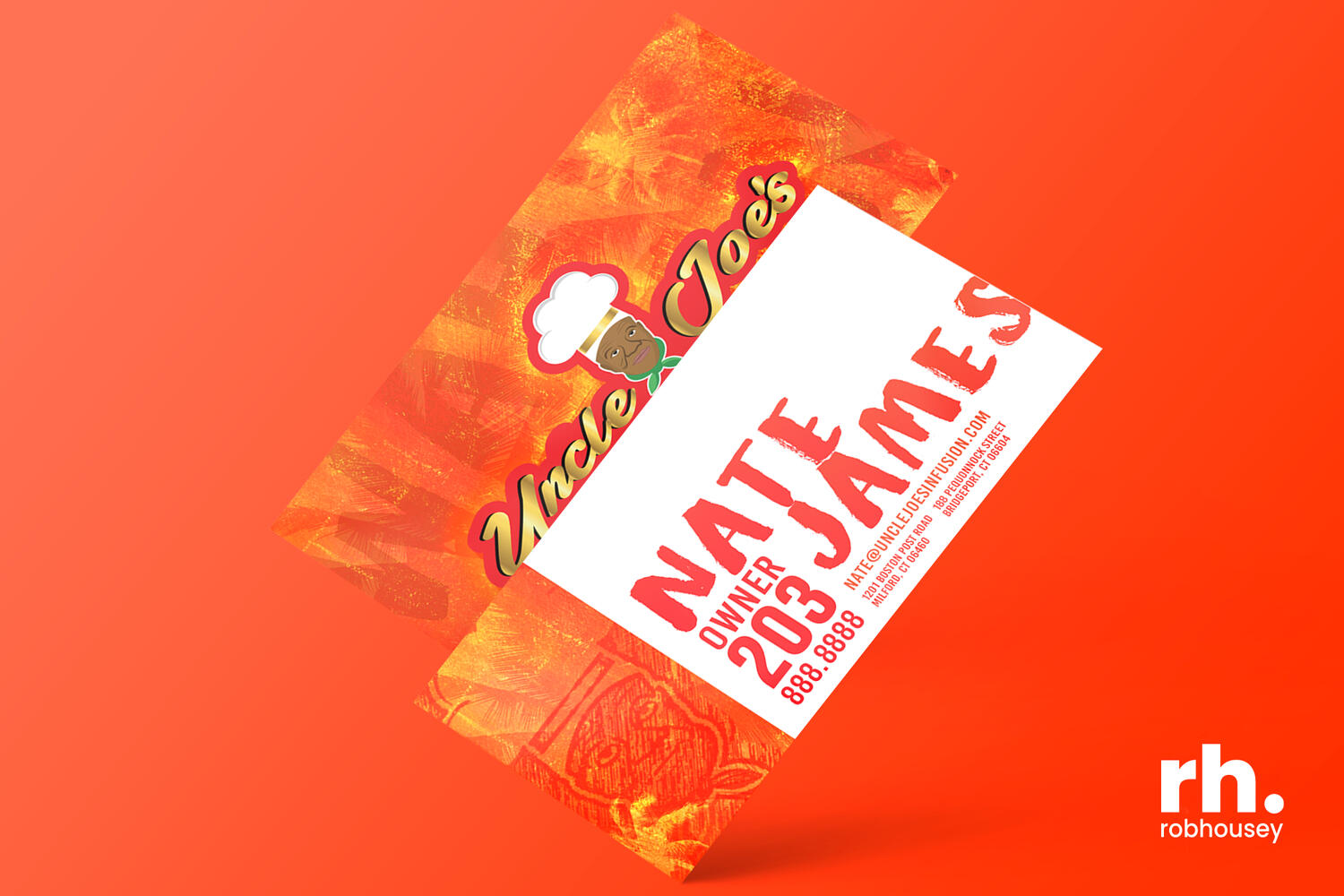 Uncle Joe's Caribbean Restaurant Business Card Design Layout